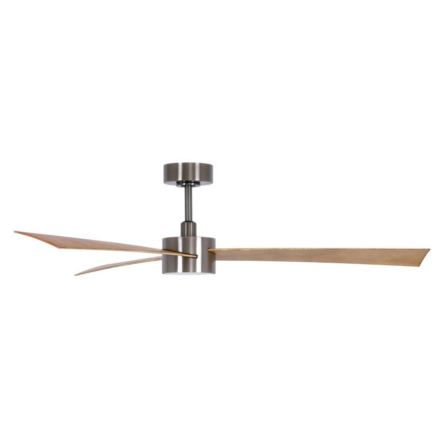 Lucci air 21610449 - LED Stmívatelný stropní ventilátor CLIMATE 1xGX53/12W/230V hnědá/lesklý chrom + dálkové ovládání