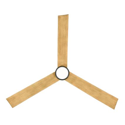 Lucci air 21610449 - LED Stmívatelný stropní ventilátor CLIMATE 1xGX53/12W/230V hnědá/lesklý chrom pr. 132 cm + dálkové ovládání