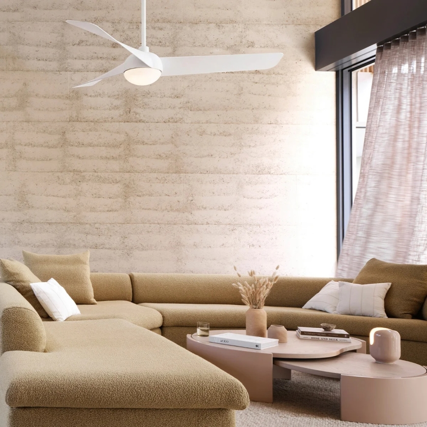 Lucci Air 21617049 - LED Stmívatelný stropní ventilátor OSPREY 1xGX53/12W/230V pr. 132 cm bílá + dálkové ovládání