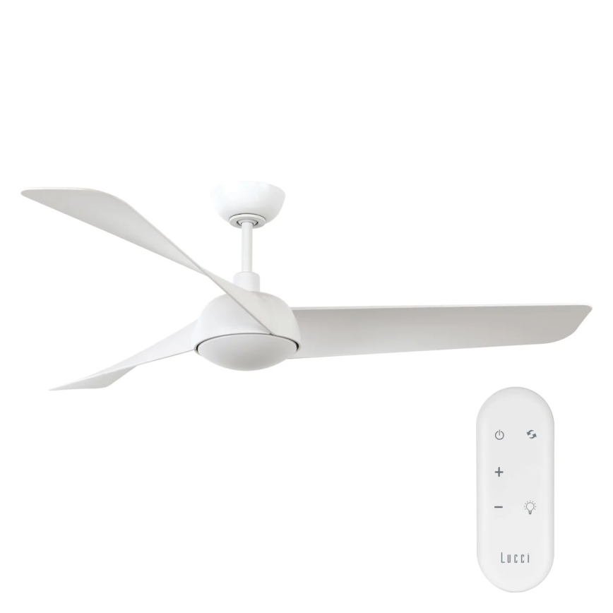 Lucci Air 21617049 - LED Stmívatelný stropní ventilátor OSPREY 1xGX53/12W/230V pr. 132 cm bílá + dálkové ovládání