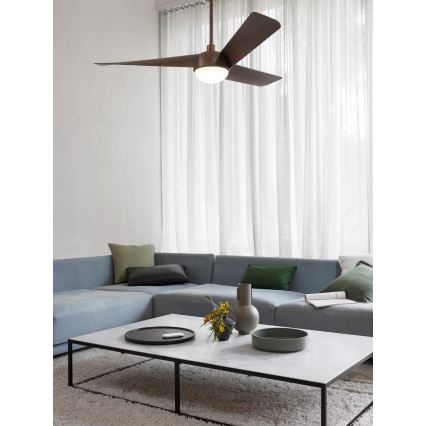 Lucci Air 21617249 - LED Stmívatelný stropní ventilátor OSPREY 1xGX53/12W/230V pr. 132 cm bronz + dálkové ovládání