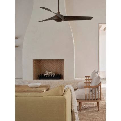 Lucci Air 21617249 - LED Stmívatelný stropní ventilátor OSPREY 1xGX53/12W/230V pr. 132 cm bronz + dálkové ovládání