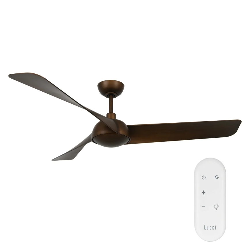 Lucci Air 21617249 - LED Stmívatelný stropní ventilátor OSPREY 1xGX53/12W/230V pr. 132 cm bronz + dálkové ovládání