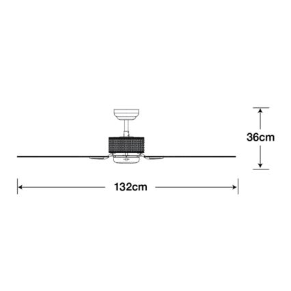 Lucci air 510297 - Stropní ventilátor FIJIAN bílá