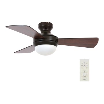 Lucci Air 512311 - Stropní ventilátor AIRLIE HUGGER 2xE27/15W/230V dřevo/hnědá pr. 91 cm + dálkové ovládání