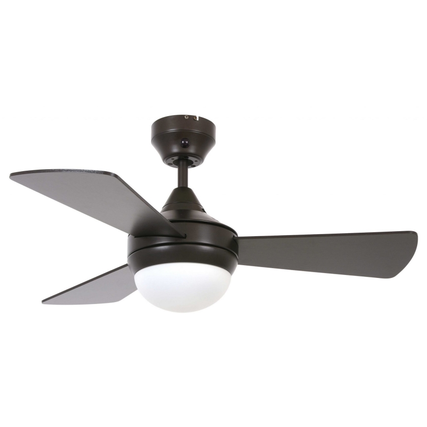 Lucci Air 512311 - Stropní ventilátor AIRLIE HUGGER 2xE27/15W/230V dřevo/hnědá + dálkové ovládání