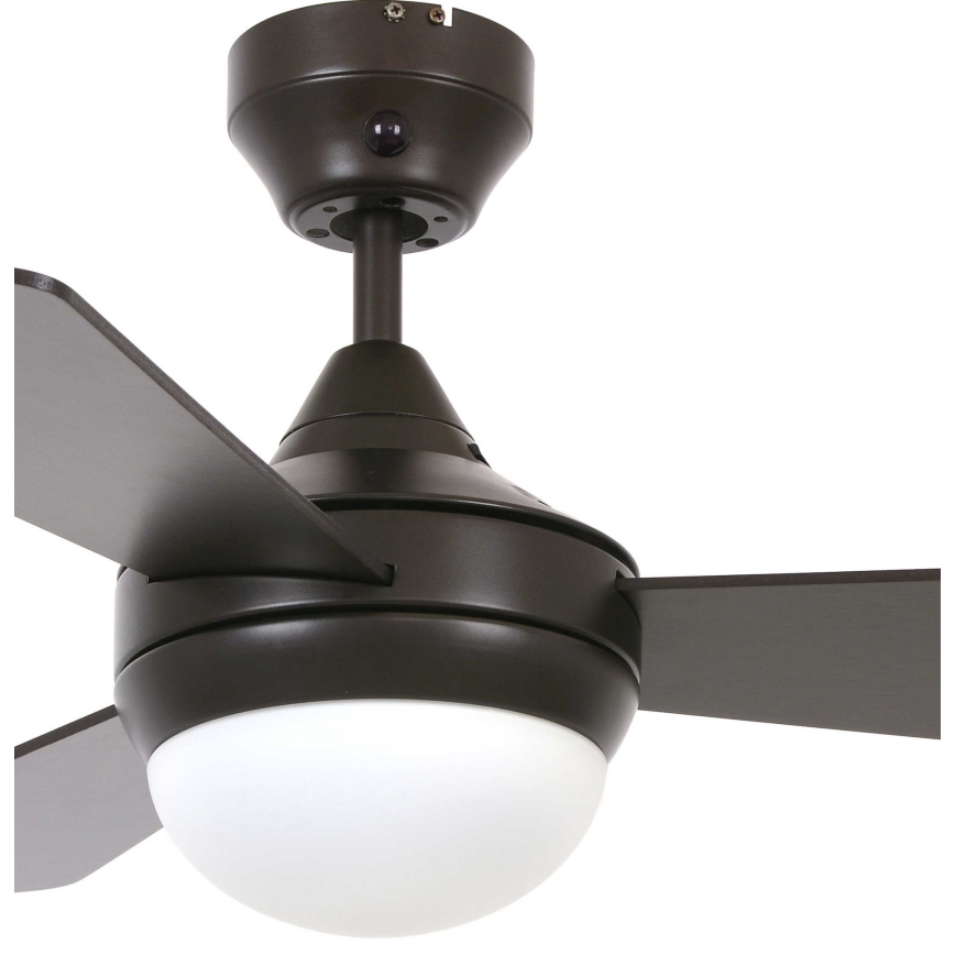 Lucci Air 512311 - Stropní ventilátor AIRLIE HUGGER 2xE27/15W/230V dřevo/hnědá + dálkové ovládání