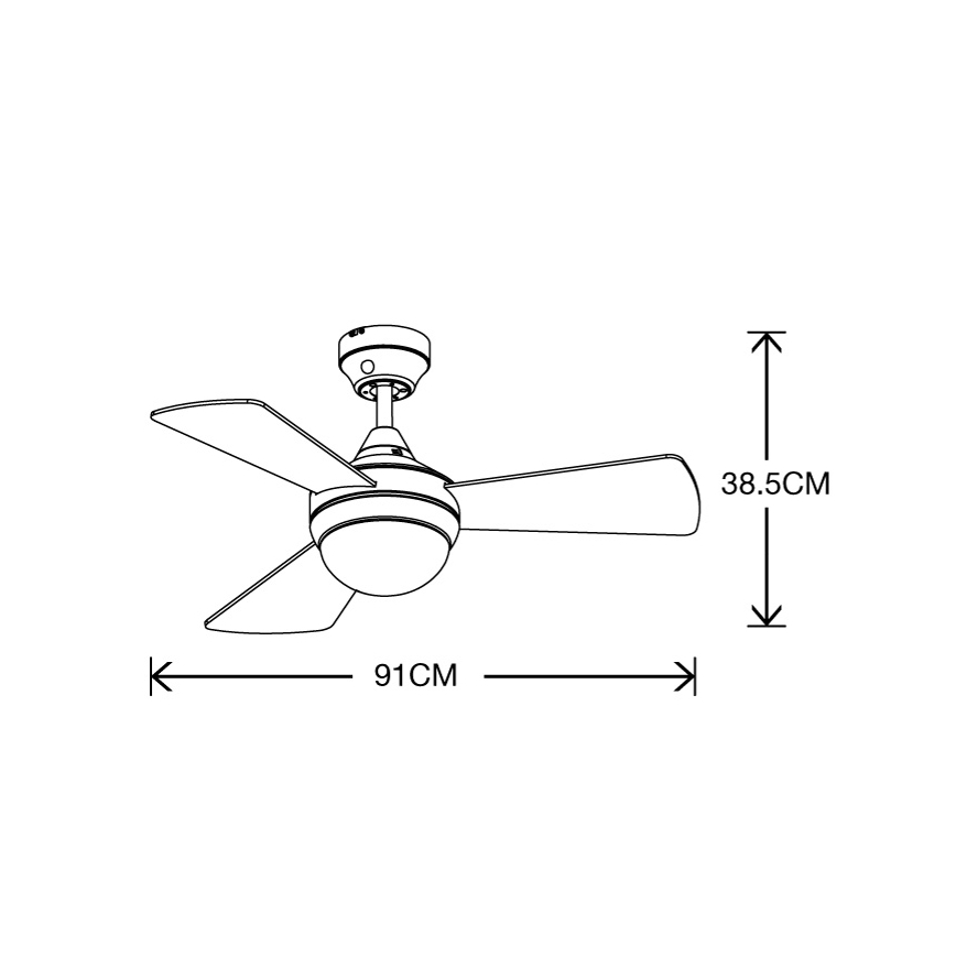 Lucci Air 512311 - Stropní ventilátor AIRLIE HUGGER 2xE27/15W/230V dřevo/hnědá + dálkové ovládání