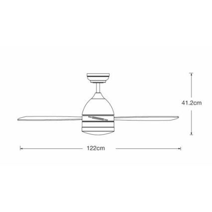 Lucci air 513075 - LED Stropní ventilátor VECTOR LED/25W/230V 3000/4200/6500K bílá pr. 122 cm + dálkové ovládání