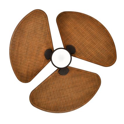Lucci Air 51325649 - LED Stmívatelný stropní ventilátor SABLE 1xGX53/12W/230V 3000/4000/5000K pr. 91,5 cm hnědá + dálkové ovládání