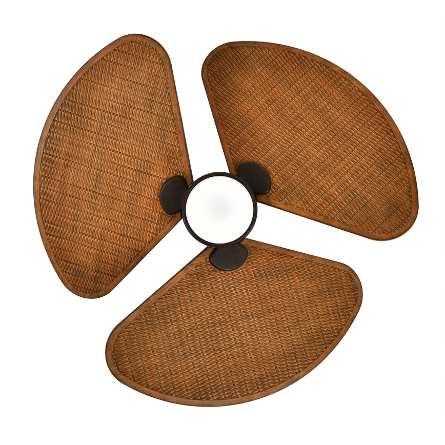 Lucci Air 51325649 - LED Stmívatelný stropní ventilátor SABLE 1xGX53/12W/230V 3000/4000/5000K pr. 91,5 cm hnědá + dálkové ovládání