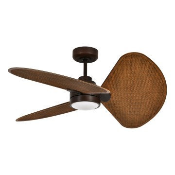 Lucci Air 51325649 - LED Stmívatelný stropní ventilátor SABLE 1xGX53/12W/230V 3000/4000/5000K pr. 91,5 cm hnědá + dálkové ovládání