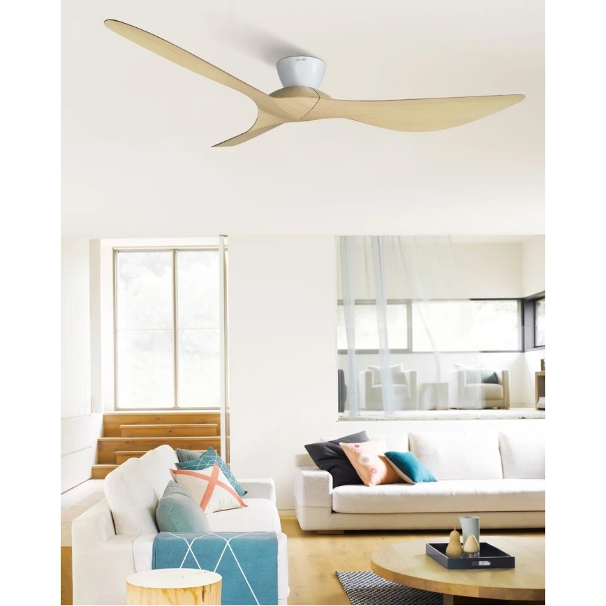 Lucci Air 514031 - Stropní ventilátor KOTARA pr. 137 cm béžová/bílá + dálkové ovládání