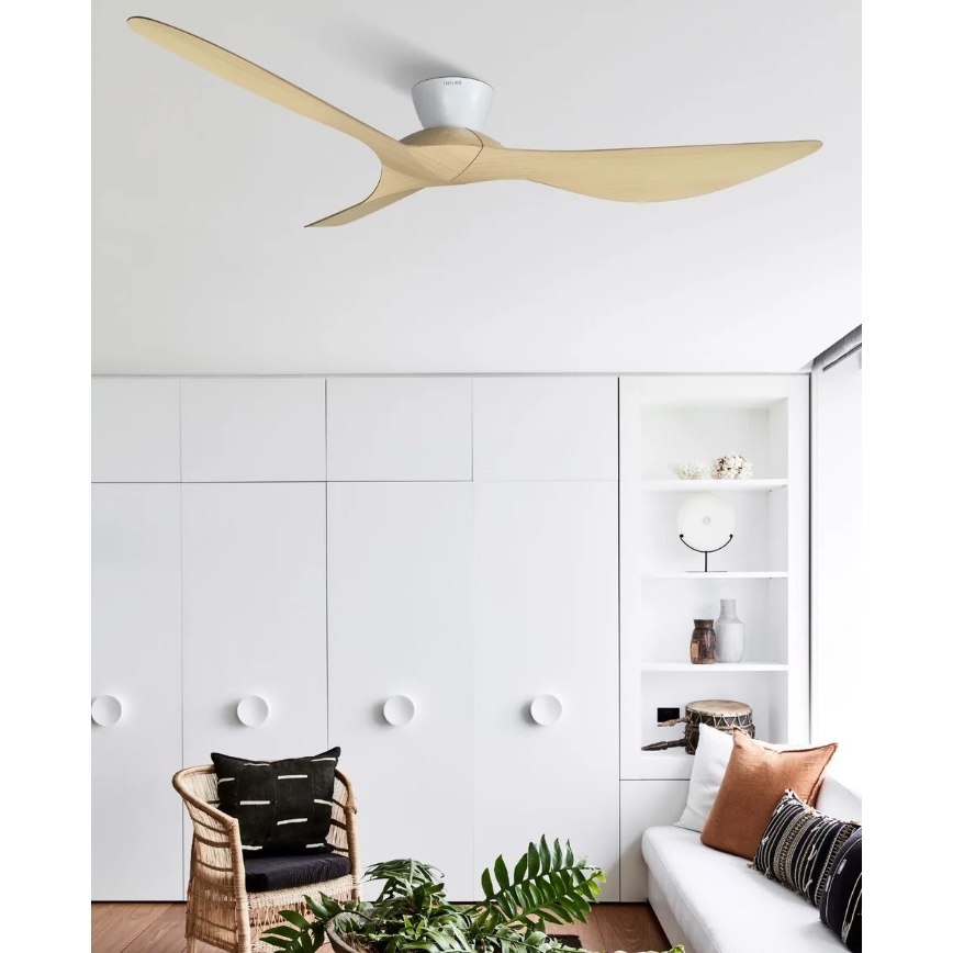 Lucci Air 514031 - Stropní ventilátor KOTARA pr. 137 cm béžová/bílá + dálkové ovládání