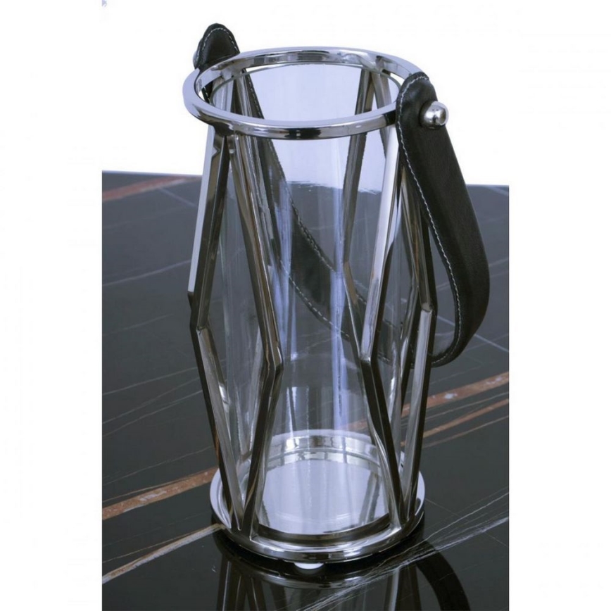 Lucerna FRAGIL 26 cm lesklý chrom/černá