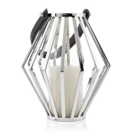 Lucerna GEOM 31 cm lesklý chrom/černá