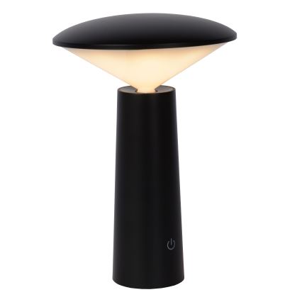 Lucide 02807/04/30 - LED Stmívatelná dotyková venkovní lampa JIVE LED/3W/3,7V USB 3000/4750/6500K IP44 1200 mAh černá