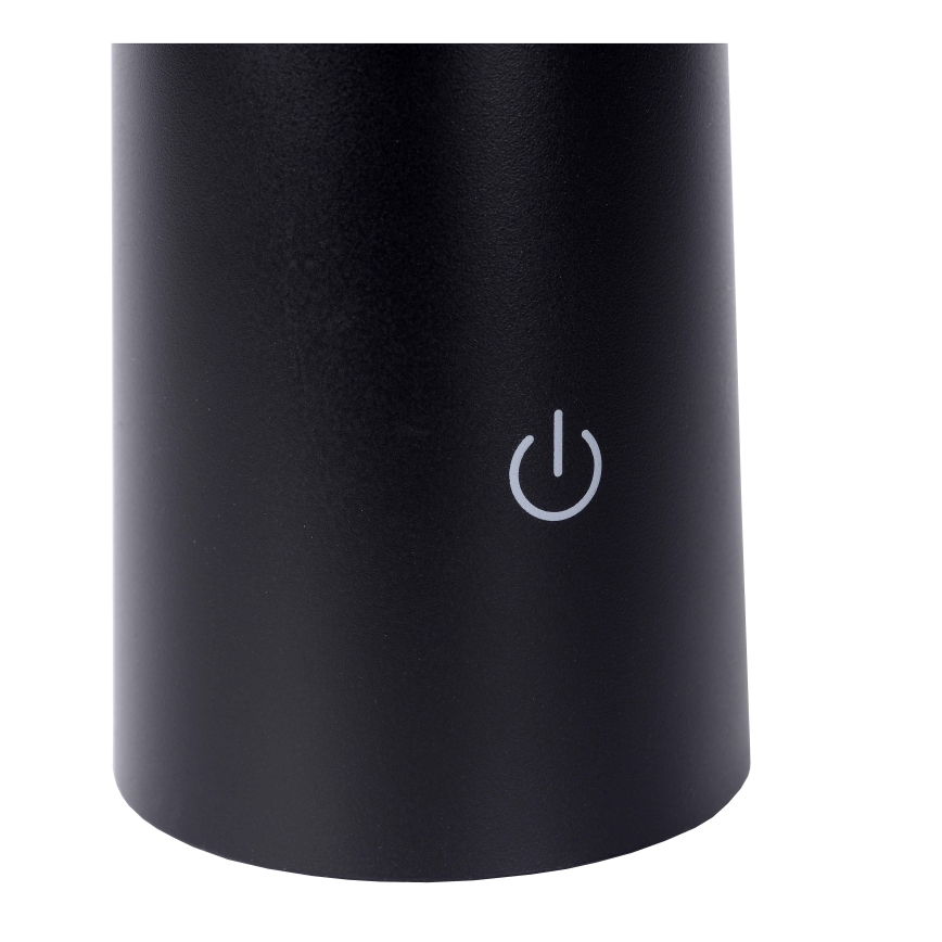 Lucide 02807/04/30 - LED Stmívatelná dotyková venkovní lampa JIVE LED/3W/3,7V USB 3000/4750/6500K IP44 1200 mAh černá
