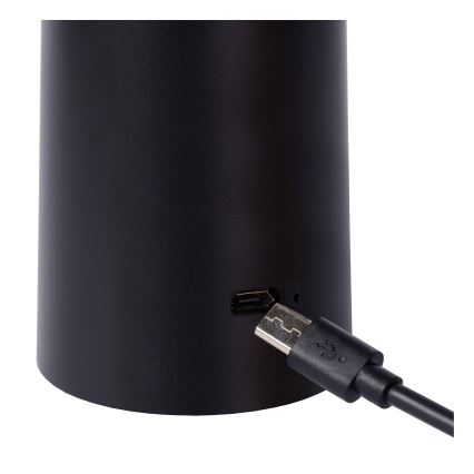 Lucide 02807/04/30 - LED Stmívatelná dotyková venkovní lampa JIVE LED/3W/3,7V USB 3000/4750/6500K IP44 1200 mAh černá