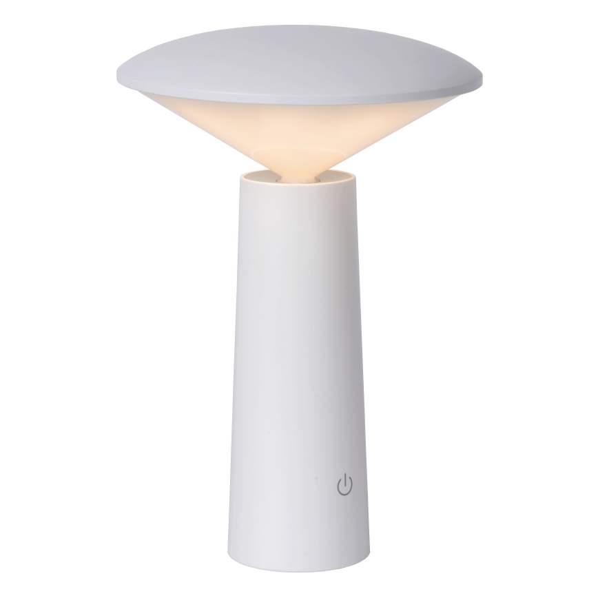 Lucide 02807/04/31 - LED Stmívatelná dotykový venkovní lampa JIVE LED/3W/3,7V USB 3000/4750/6500K IP44 1200 mAh bílá