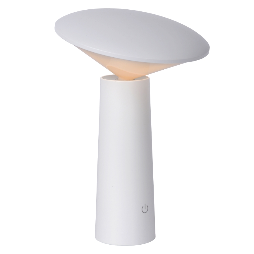Lucide 02807/04/31 - LED Stmívatelná dotykový venkovní lampa JIVE LED/3W/3,7V USB 3000/4750/6500K IP44 1200 mAh bílá