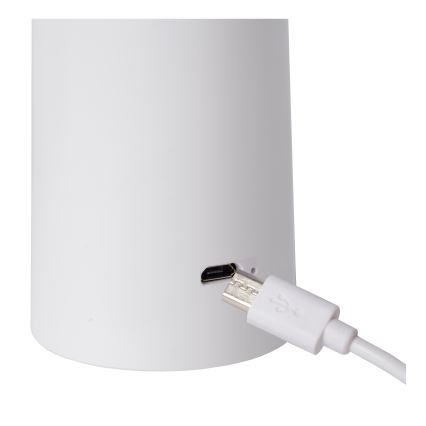 Lucide 02807/04/31 - LED Stmívatelná dotykový venkovní lampa JIVE LED/3W/3,7V USB 3000/4750/6500K IP44 1200 mAh bílá