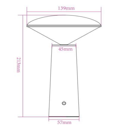 Lucide 02807/04/31 - LED Stmívatelná dotykový venkovní lampa JIVE LED/3W/3,7V USB 3000/4750/6500K IP44 1200 mAh bílá