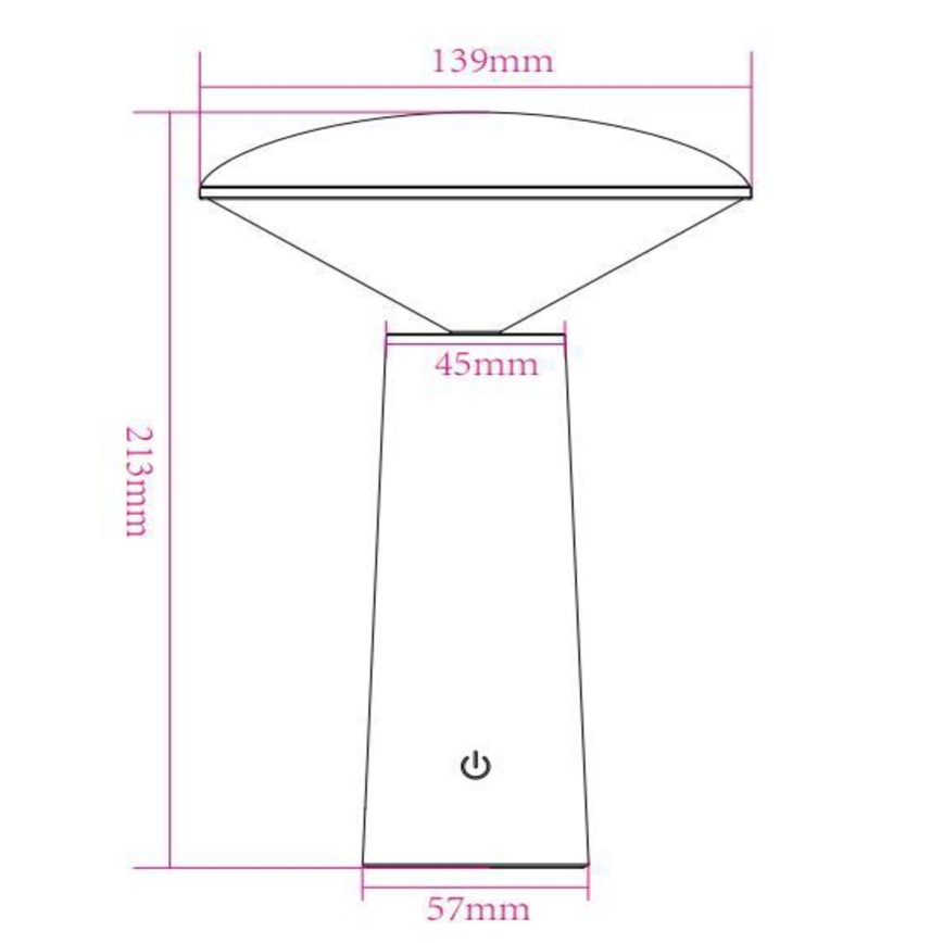 Lucide 02807/04/31 - LED Stmívatelná dotykový venkovní lampa JIVE LED/3W/3,7V USB 3000/4750/6500K IP44 1200 mAh bílá
