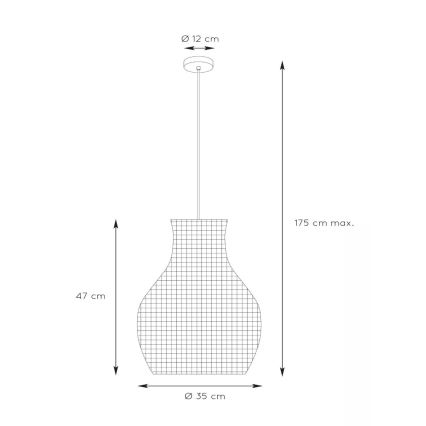 Lucide 03438/35/30 - Lustr na lanku ALBAN 1xE27/40W/230V