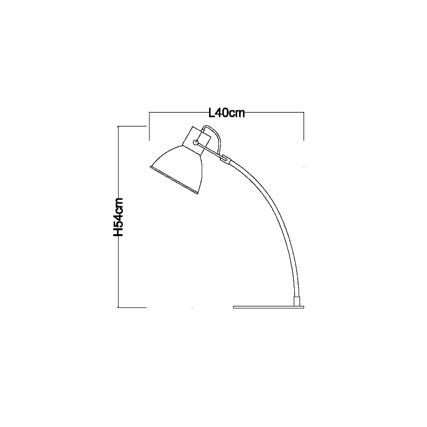 Lucide 03613/01/31 - Stolní lampa CURF 1xE27/60W/230V bílá