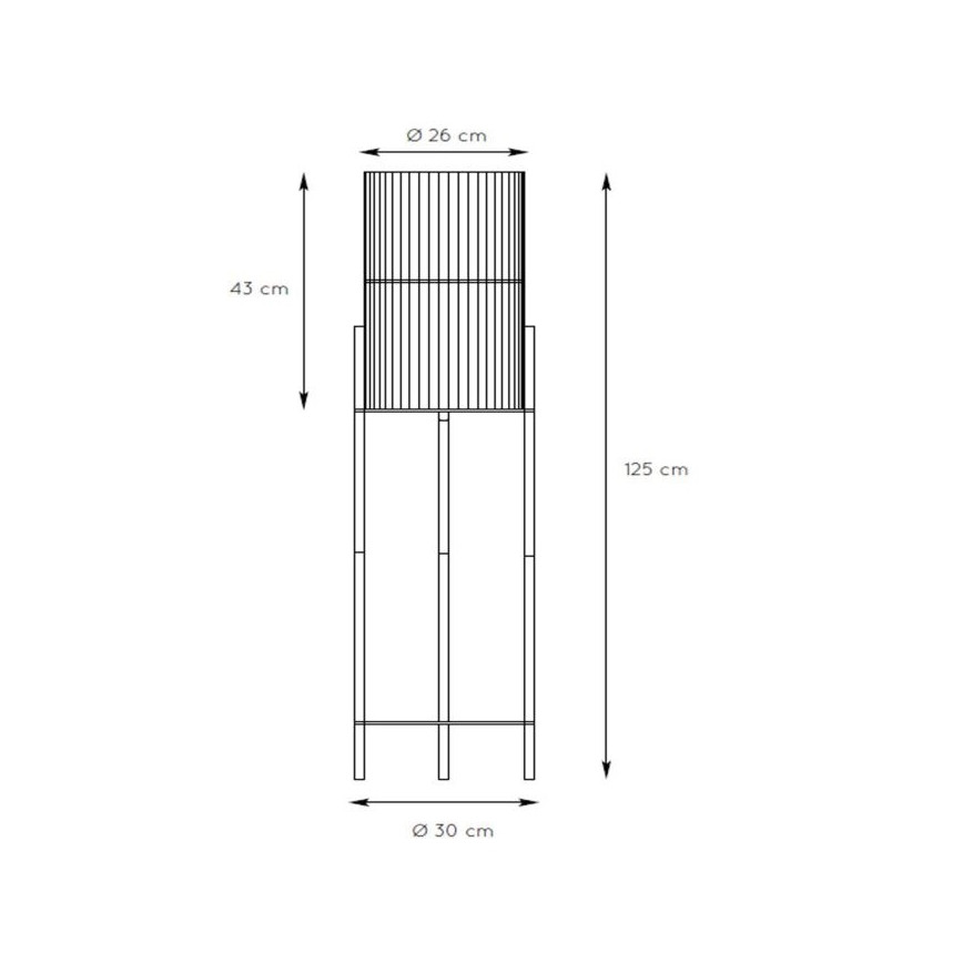 Lucide 03740/01/72 - Stojací lampa JANTINE 1xE27/40W/230V