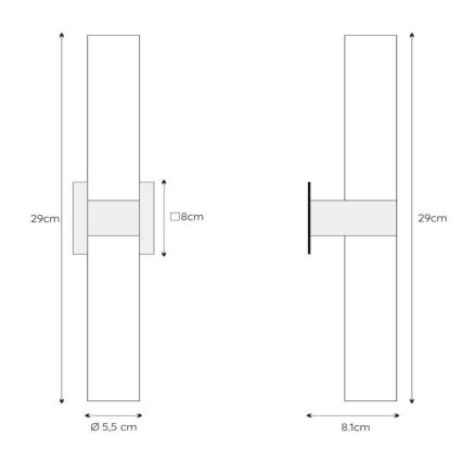 Lucide 04202/02/30 - Koupelnové nástěnné svítidlo JESSE 2xG9/33W/230V IP44