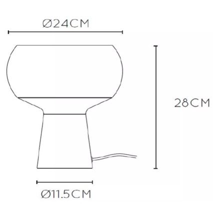Lucide 05540/01/30 - Stolní lampa FARRIS 1xE27/25W/230V černá