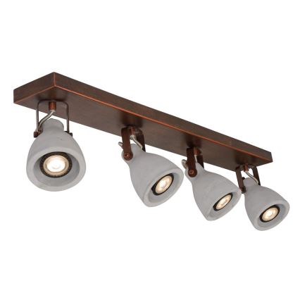 Lucide 05910/20/17 - LED bodové svítidlo CONCRI-LED 4xGU10/5W/230V hnědé 68 cm