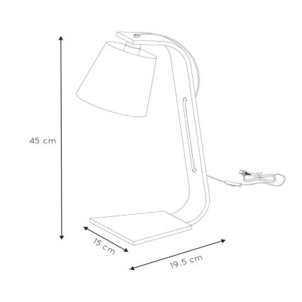 Lucide 06502/81/31 - Stolní lampa NORDIC 1xE14/40W/230V bílá