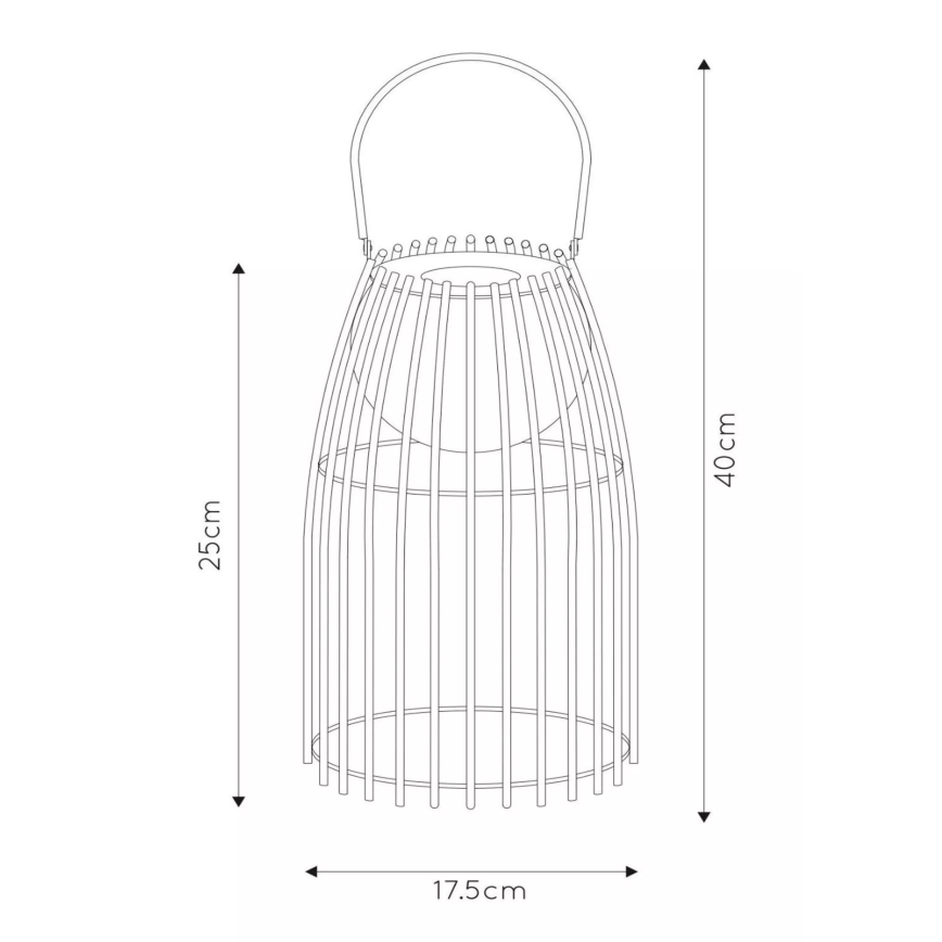 Lucide 06801/01/43 - LED Stmívatelná dotyková lampa FJARA LED/0,3W/3,7V USB IP44 680 mAh