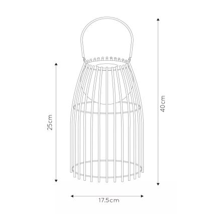 Lucide 06801/01/97 - LED Stmívatelná dotyková lampa FJARA LED/0,3W/3,7V USB IP44 680 mAh