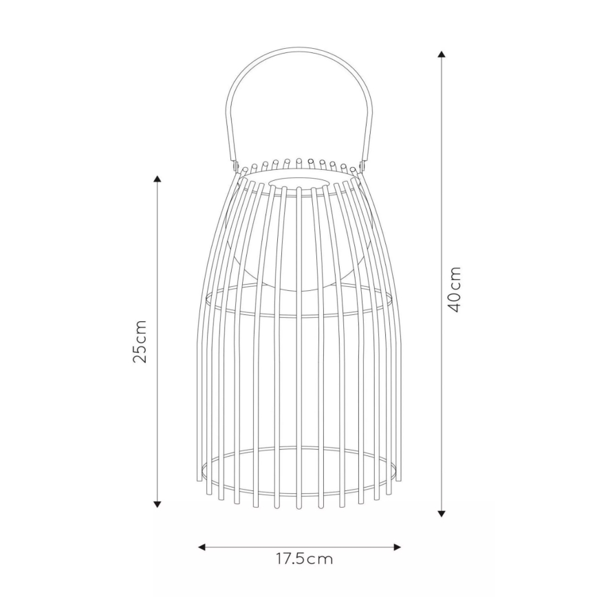 Lucide 06801/01/97 - LED Stmívatelná dotyková lampa FJARA LED/0,3W/3,7V USB IP44 680 mAh