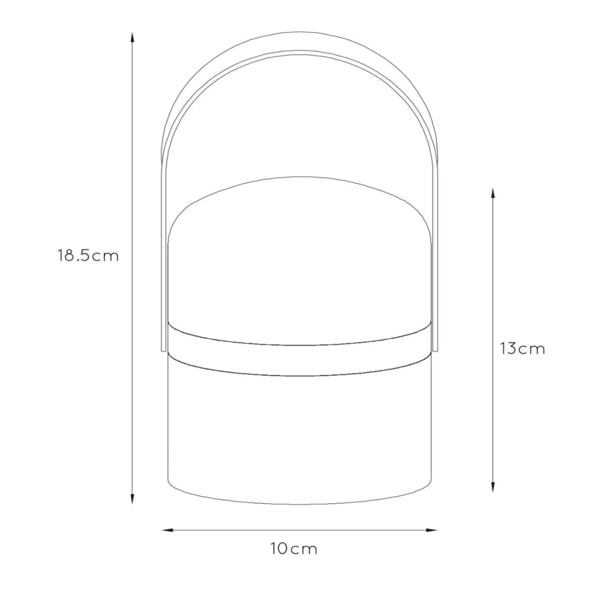 Lucide 06802/01/30 - LED Venkovní stmívatelná lampa LITTLE JOE LED/0,3W/3,7V USB IP44 680 mAh černá