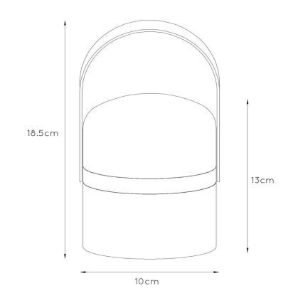Lucide 06802/01/33 - LED Venkovní stmívatelná lampa LITTLE JOE LED/0,3W/3,7V USB IP44 680 mAh zelená