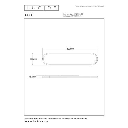 Lucide 07121/36/30 - LED Stmívatelné stropní svítidlo ELLY LED/36W/230V 2700/3300/4000K