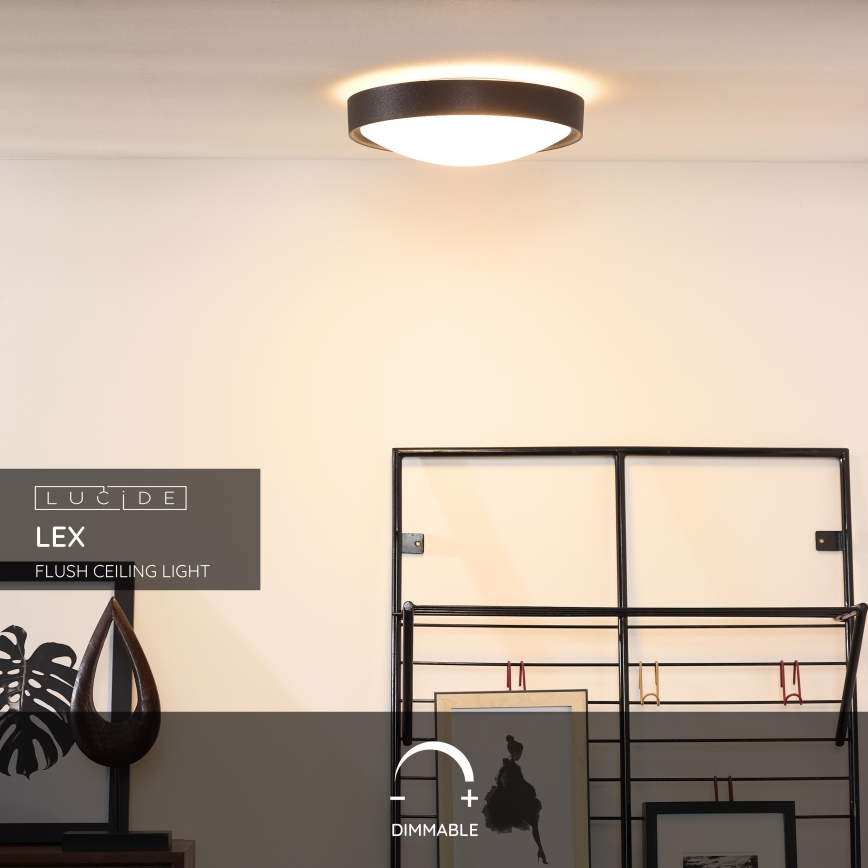 Lucide 08109/02/30 - Stropní svítidlo LEX 2xE27/9W/230V černá