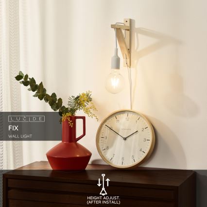 Lucide 08208/01/31 - Nástěnné svítidlo FIX WALL 1xE27/60W/230V bílá