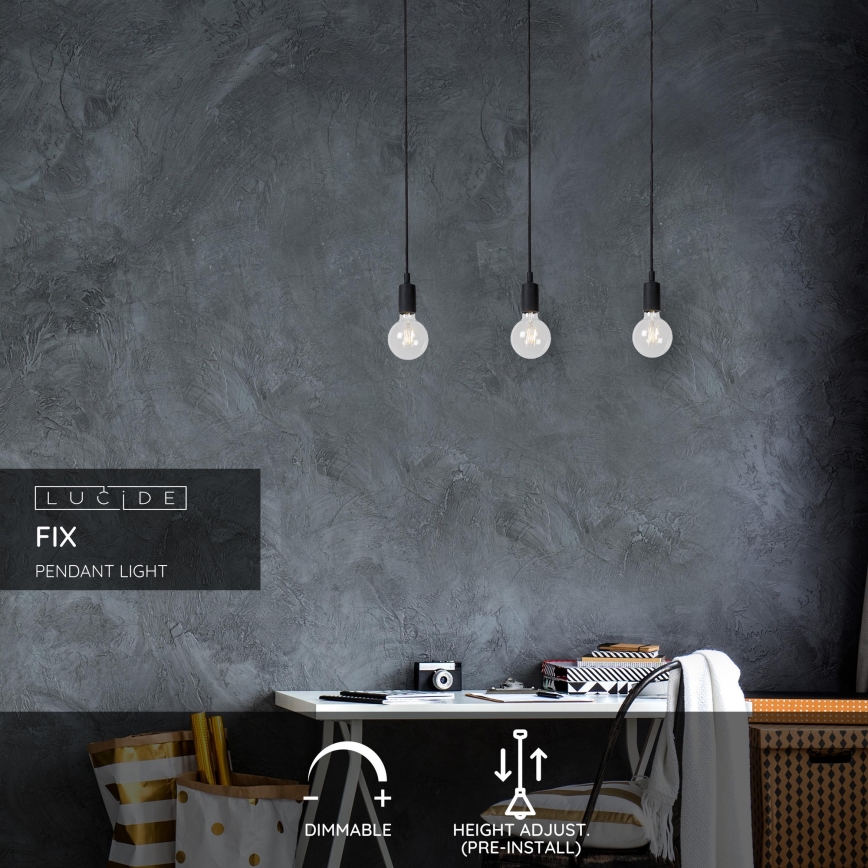 Lucide 08408/03/30 - Napájecí kabel FIX MULTIPLE 3xE27/60W/230V
