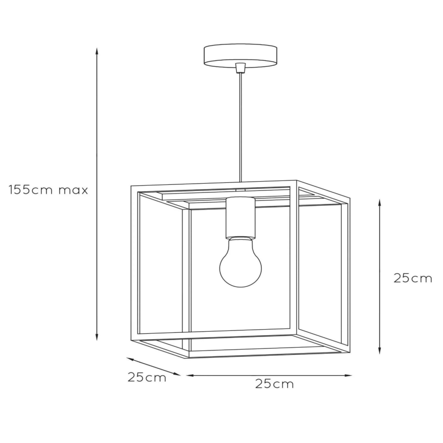 Lucide 08424/01/30 - Závěsné svítidlo ARTHUR 1xE27/60W/230V