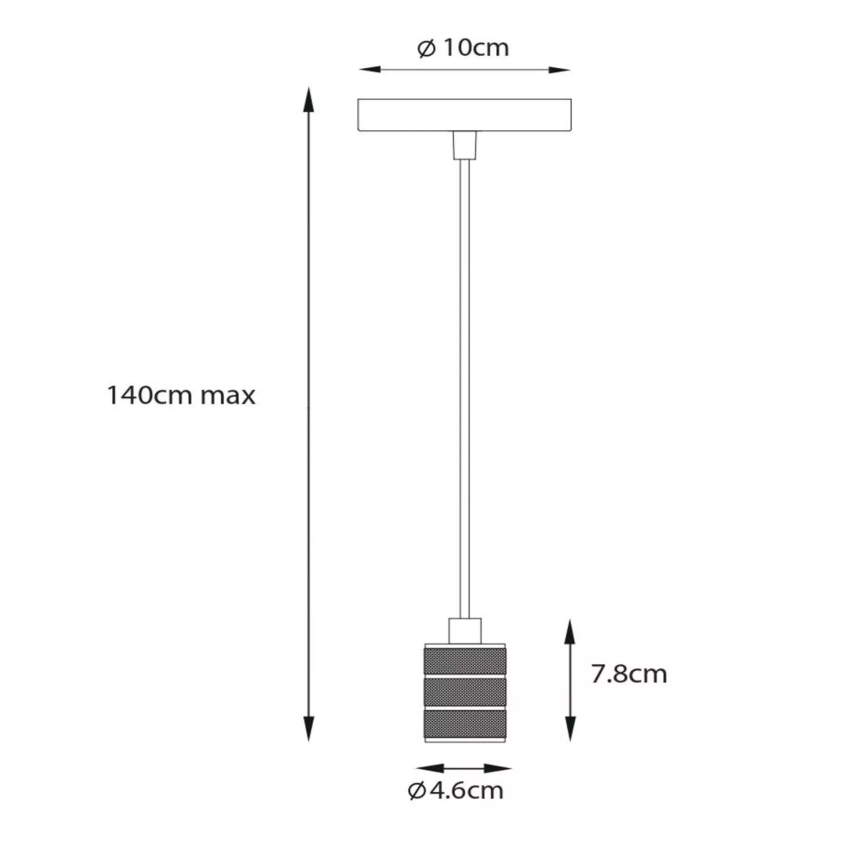 Lucide 08426/01/30 - Napájecí kabel JOVA 1xE27/60W/230V