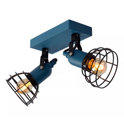 Lucide 08927/02/35 - Bodové svítidlo POLA 2xE27/60W/230V modrá