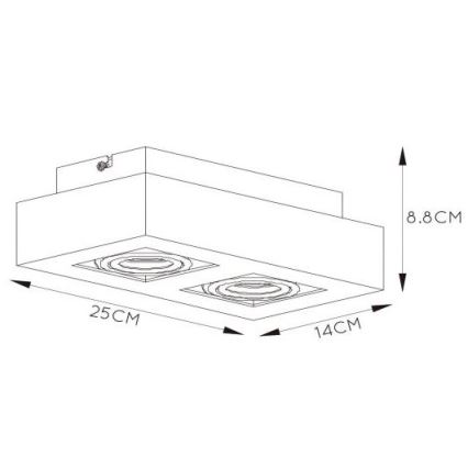 Lucide 09119/11/31 - LED Stmívatelné bodové svítidlo XIRAX 2xGU10/5W/230V