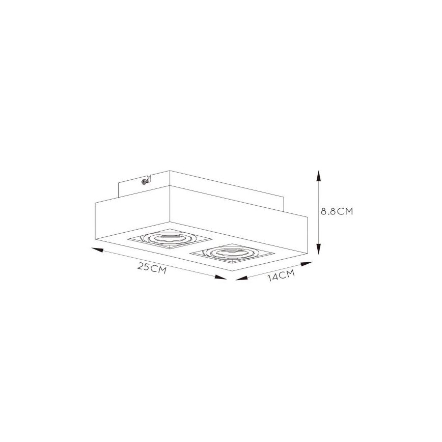 Lucide 09119/11/31 - LED Stmívatelné bodové svítidlo XIRAX 2xGU10/5W/230V