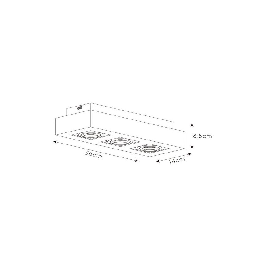 Lucide 09119/16/31 - LED Stmívatelné bodové svítidlo XIRAX 3xGU10/5W/230V